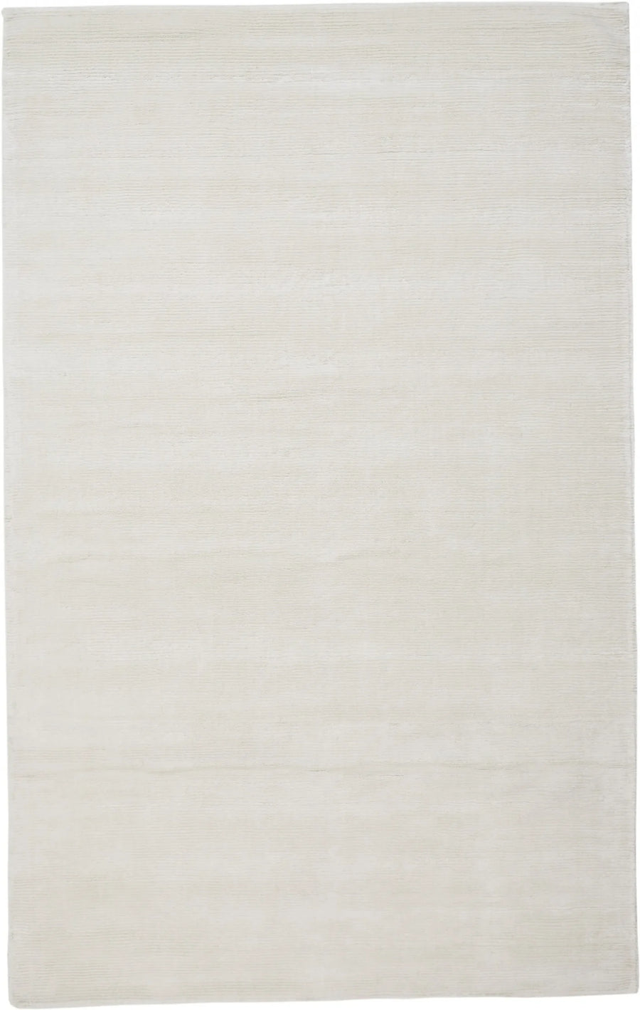 4′ X 6′ White Hand Woven Distressed Area Rug