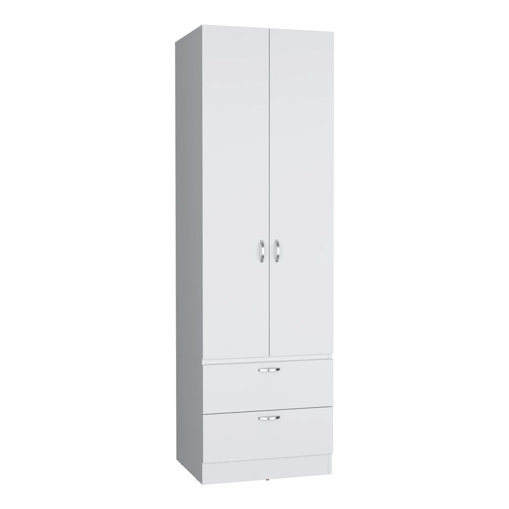 Vico 76″ High Armoire Wardrove Closet with 2 Drawers, Double Door Cabinet — view 3