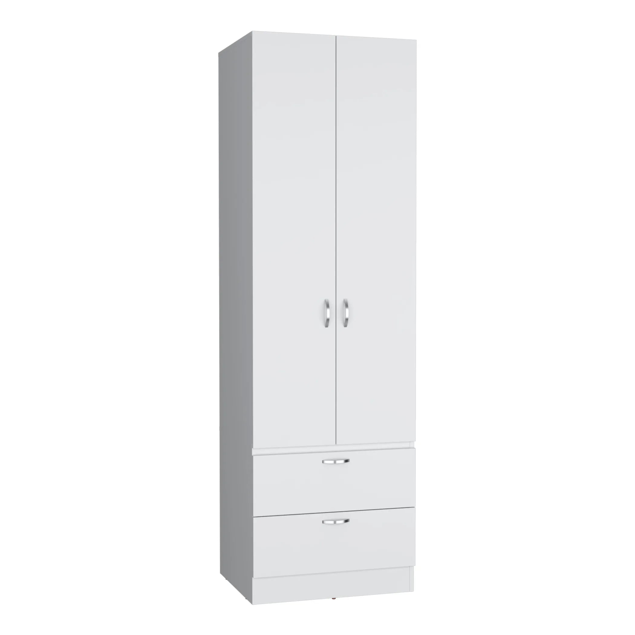 Vico 76″ High Armoire Wardrove Closet with 2 Drawers, Double Door Cabinet — view 3