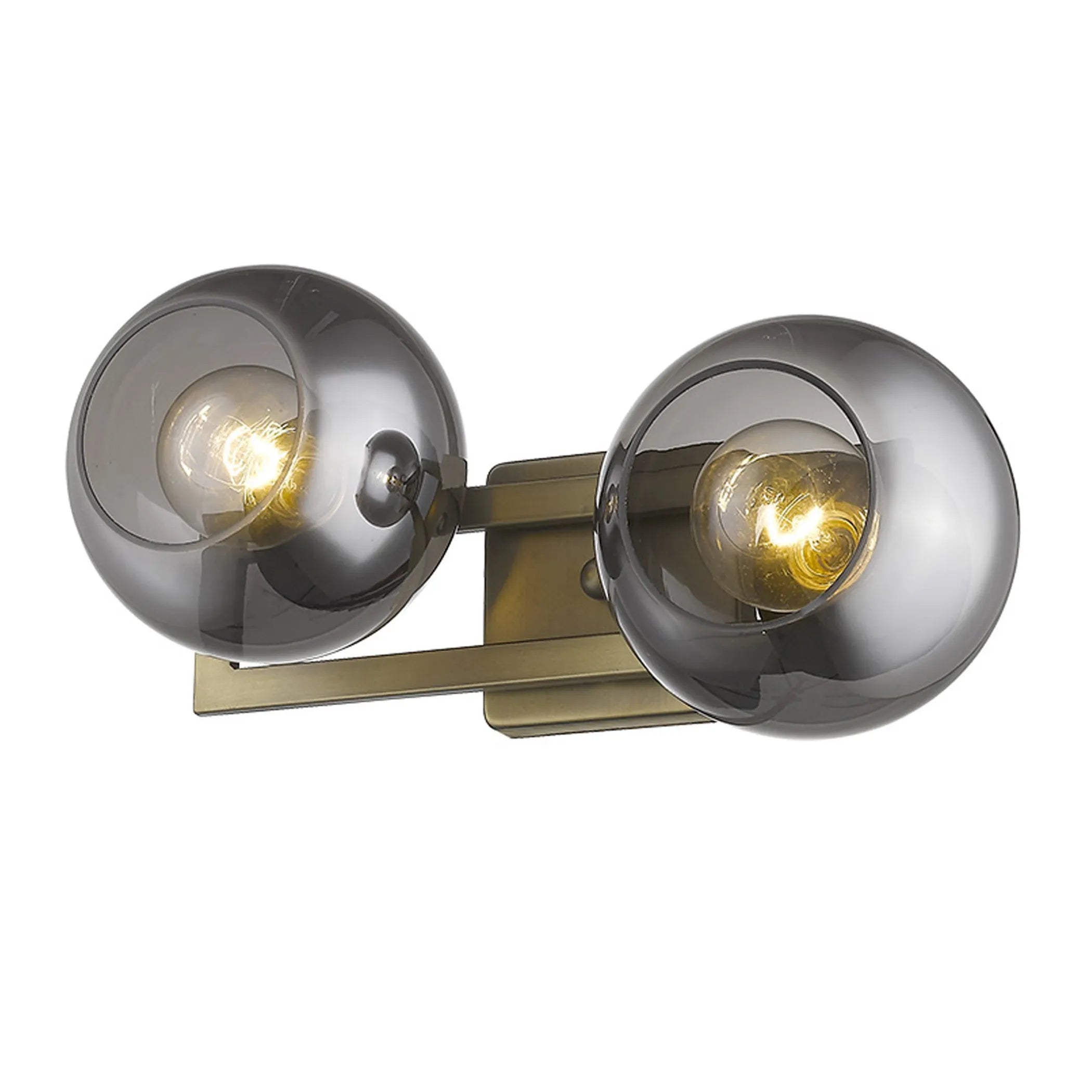 Lunette 2-Light Aged Brass Sconce — view 2