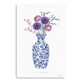 48″ x 32″ Blue and White Life Floral Vase Canvas Wall Art