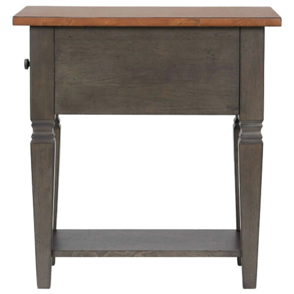 Sunset Trading Dakota 14″ Narrow End Table with Drawer & Shelf Storage | Solid Wood Recliner Side Table | Slim Bedroom Nighs…