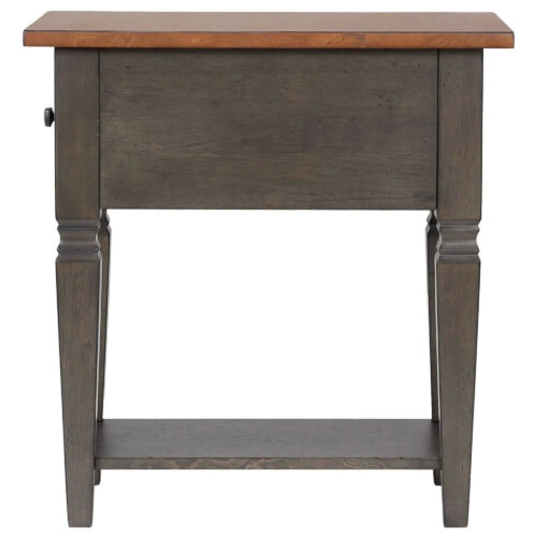 Sunset Trading Dakota 14″ Narrow End Table with Drawer & Shelf Storage | Solid Wood Recliner Side Table | Slim Bedroom Nighs…