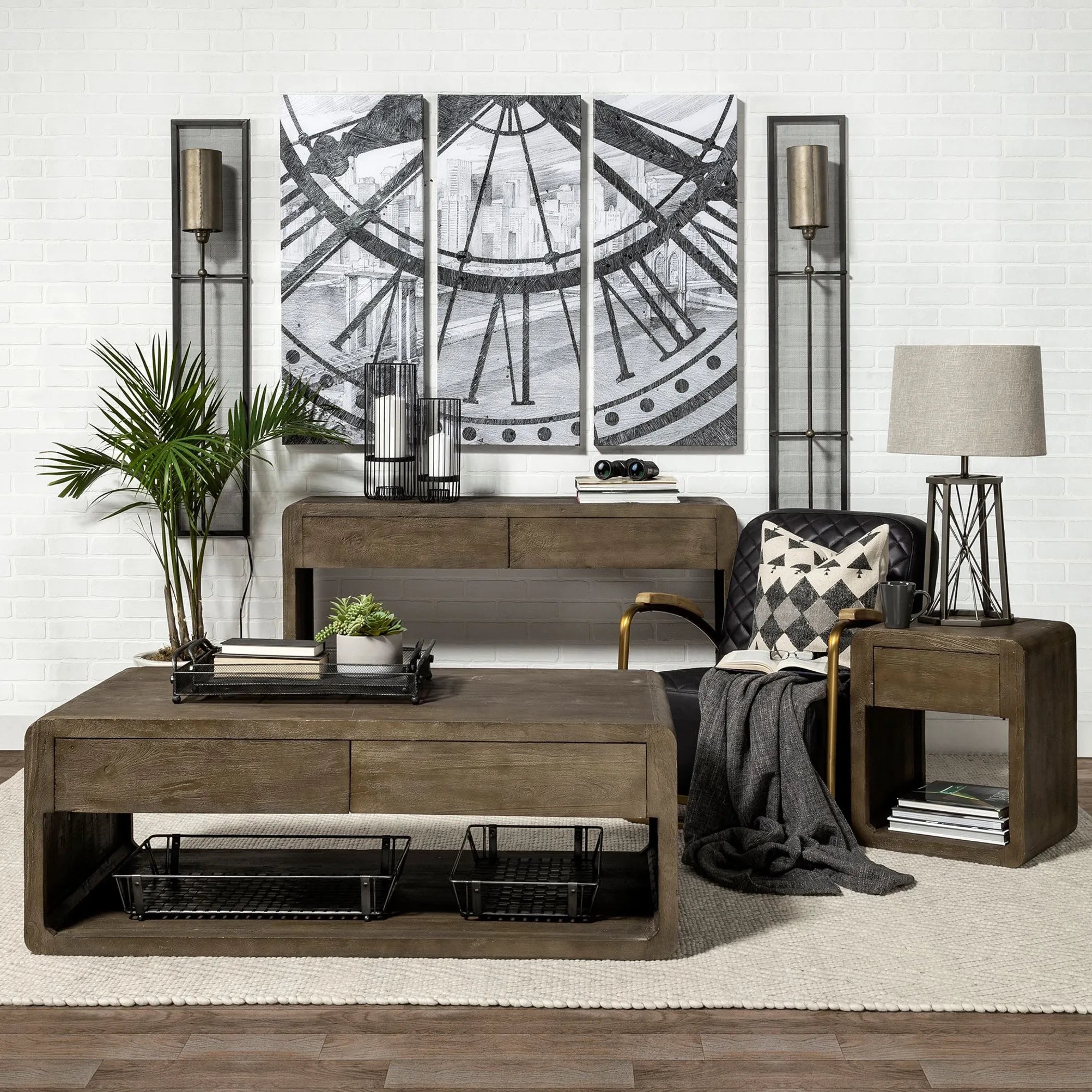 29″ Bronze Lamp Base LED With Beige Shade — view 2