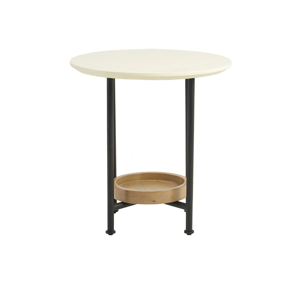 White/Natural End Table — view 3