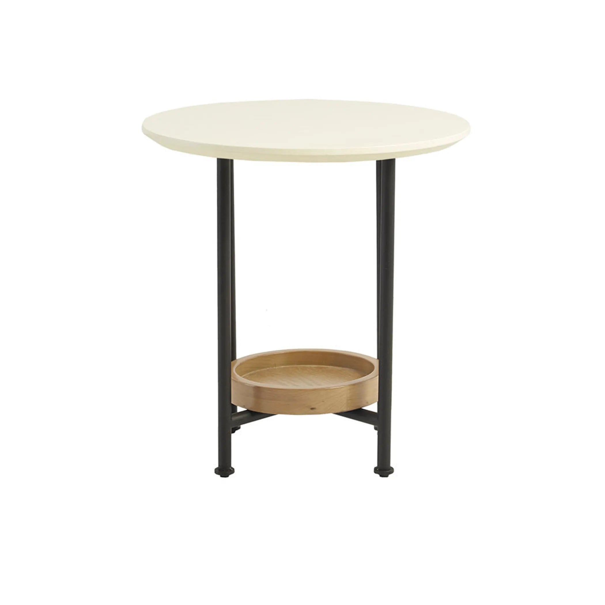 White/Natural End Table — view 3