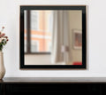 39″ Rose Gold and Black Wood and Metal Framed Accent Mirror