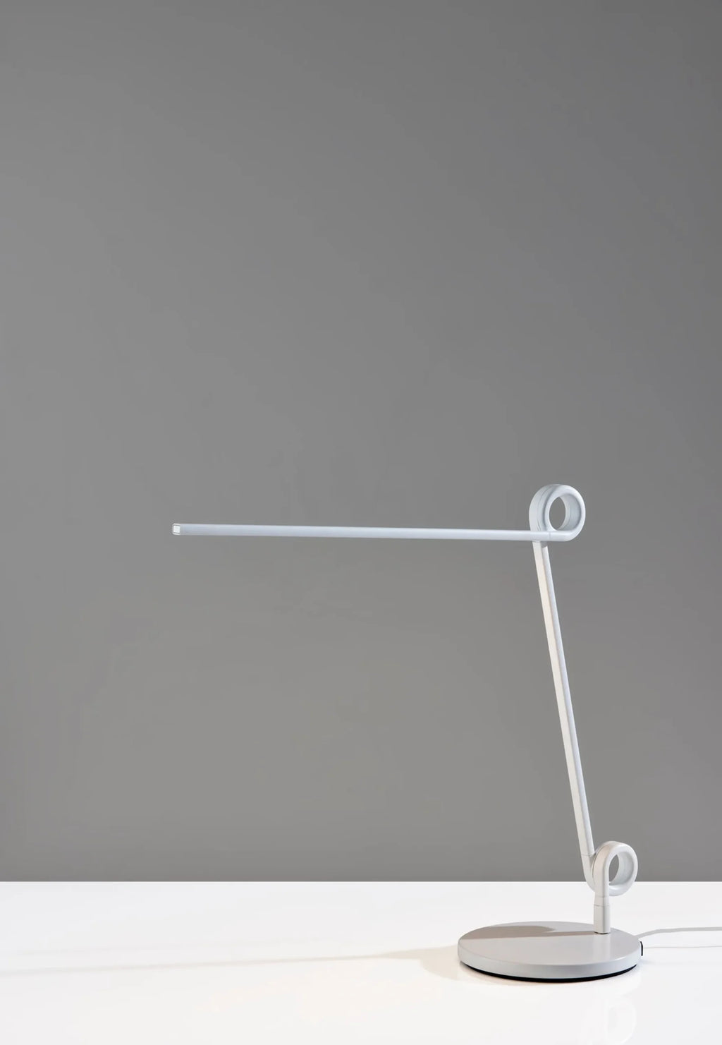 35″ White Metal Novelty Desk Table Lamp — view 3