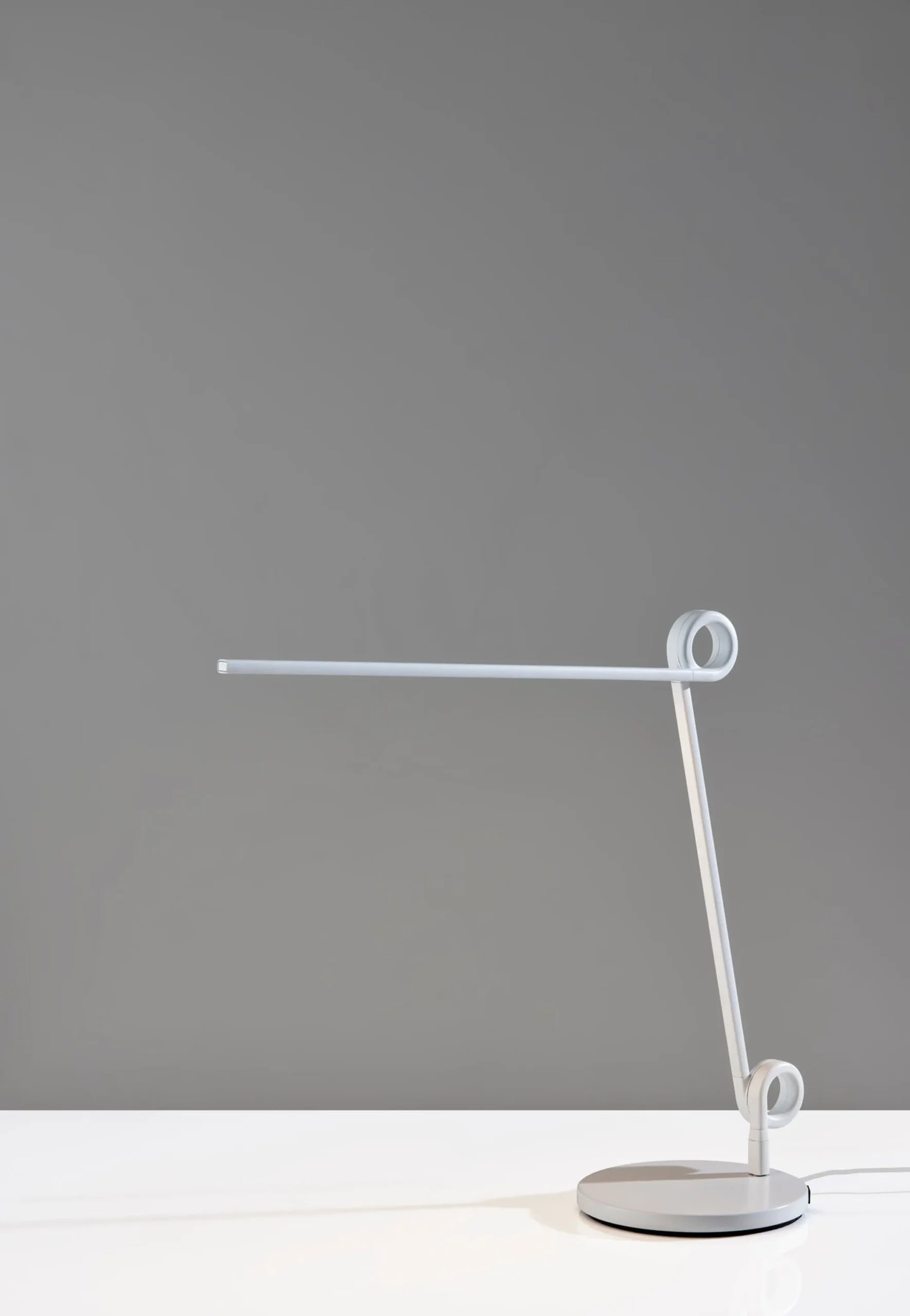 35″ White Metal Novelty Desk Table Lamp — view 3