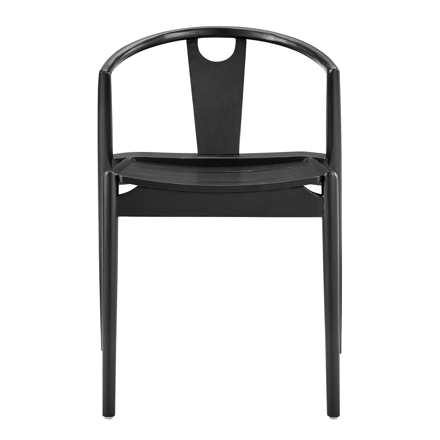 Solid Wood Open Back Dining Side Chair — view 2