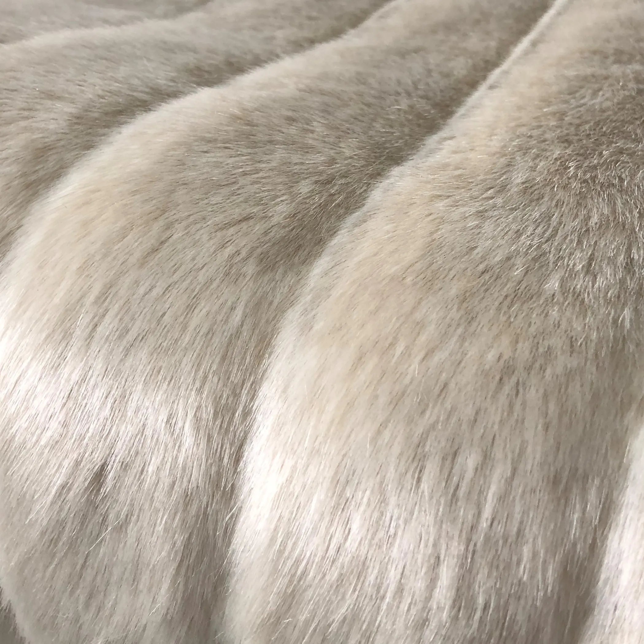 Plutus Fancy Mink Faux Fur Ivory Luxury Throw — view 3