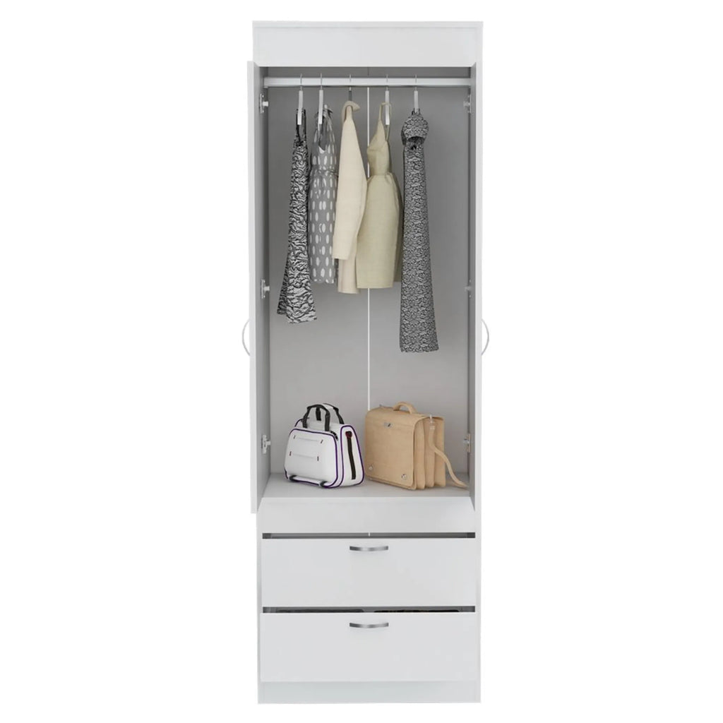 Simone Armoire, Rod, Double Door, Two Drawers — view 3
