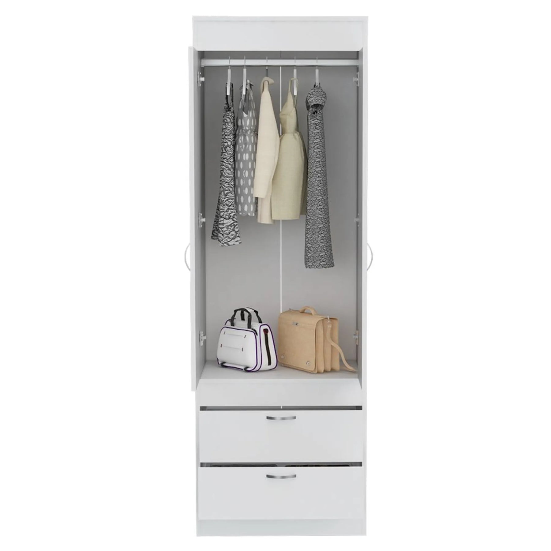 Simone Armoire, Rod, Double Door, Two Drawers — view 3