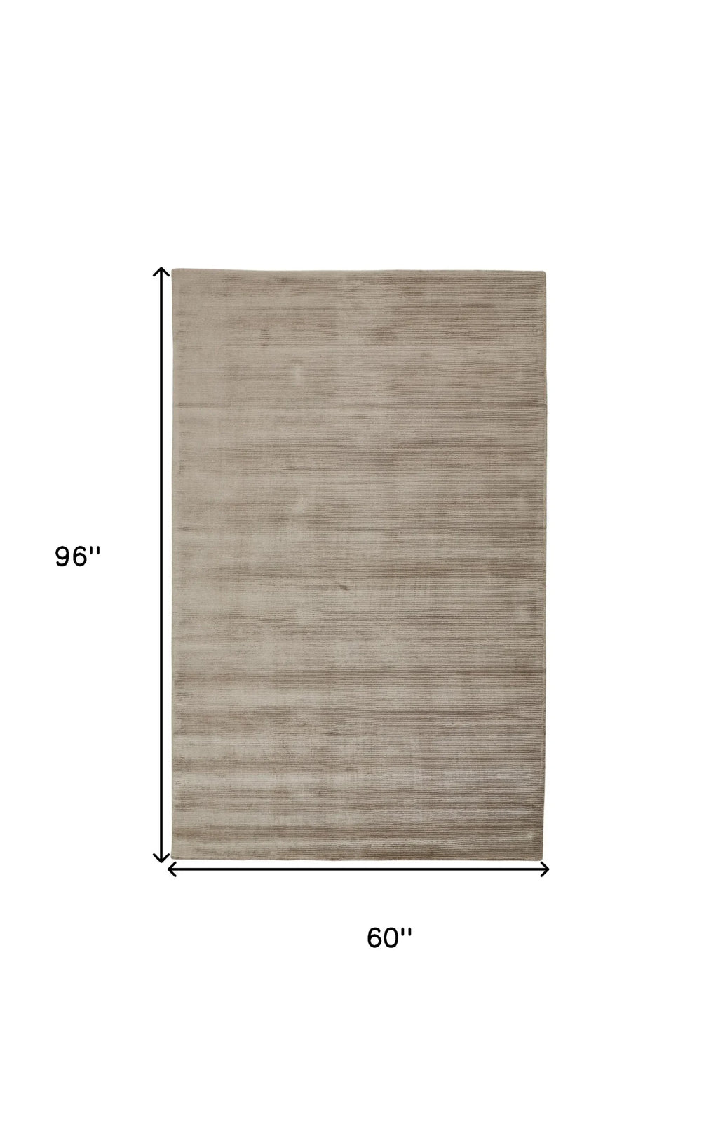 5′ X 8′ Tan Ivory And Taupe Hand Woven Area Rug — view 4