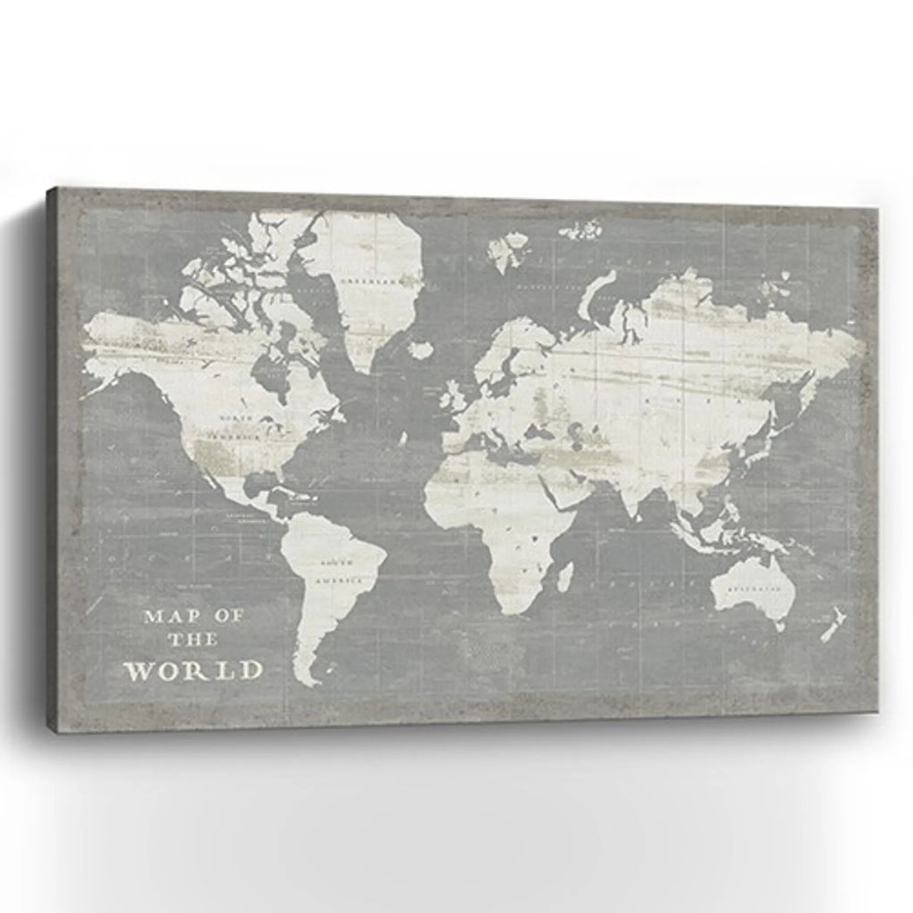 Minimalist World Map Unframed Print Wall Art — view 2