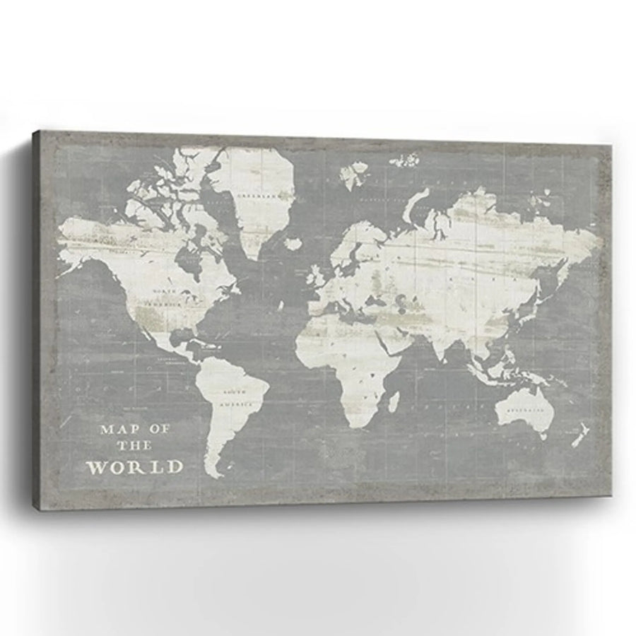 Minimalist World Map Unframed Print Wall Art — view 2
