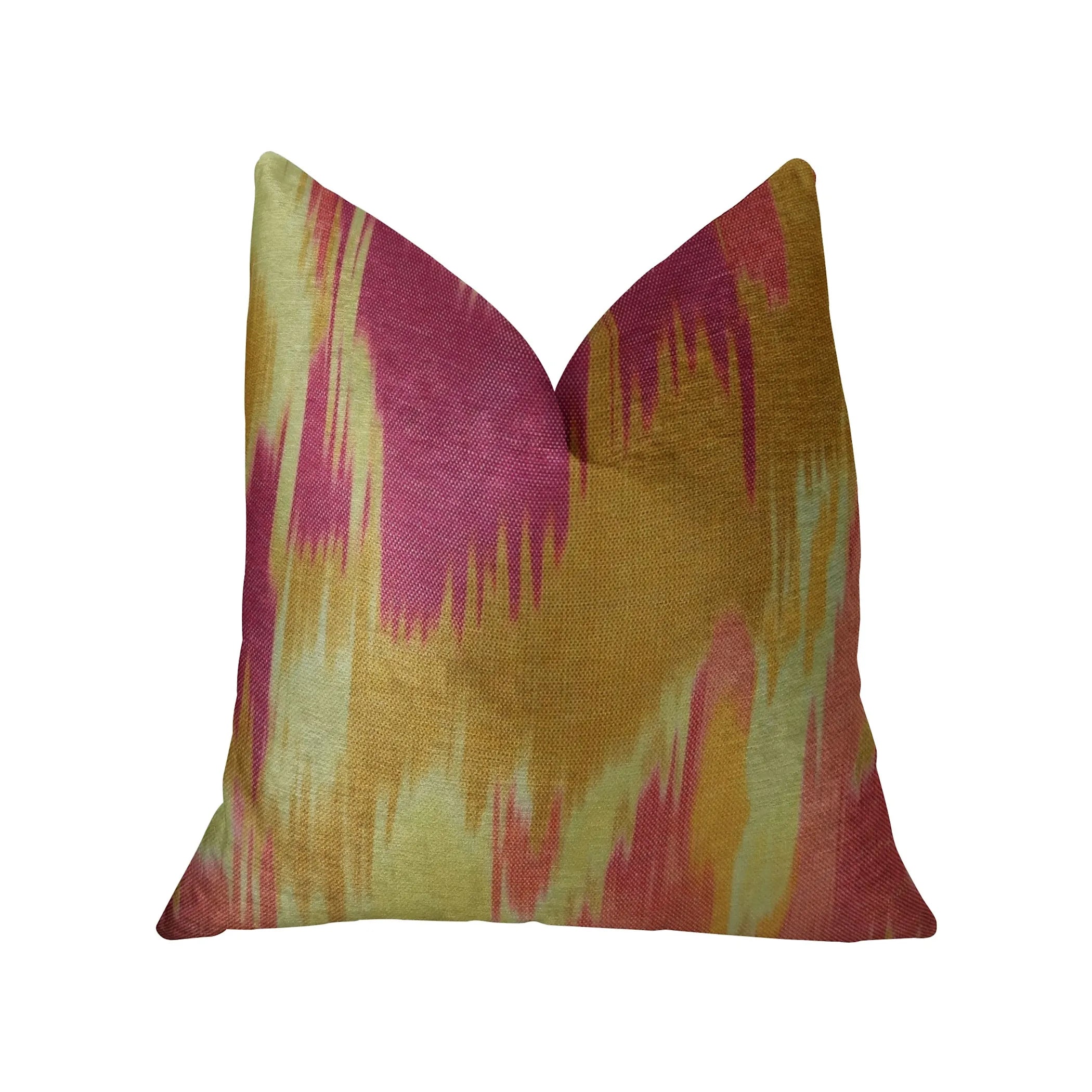 Plutus Electra Magenta Orange and Cream Handmade Luxury Pillow