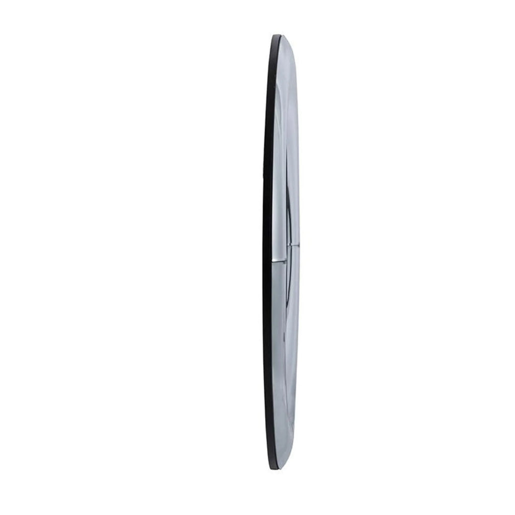 32″ Silver Round Curved Frame Accent Mirror — view 4