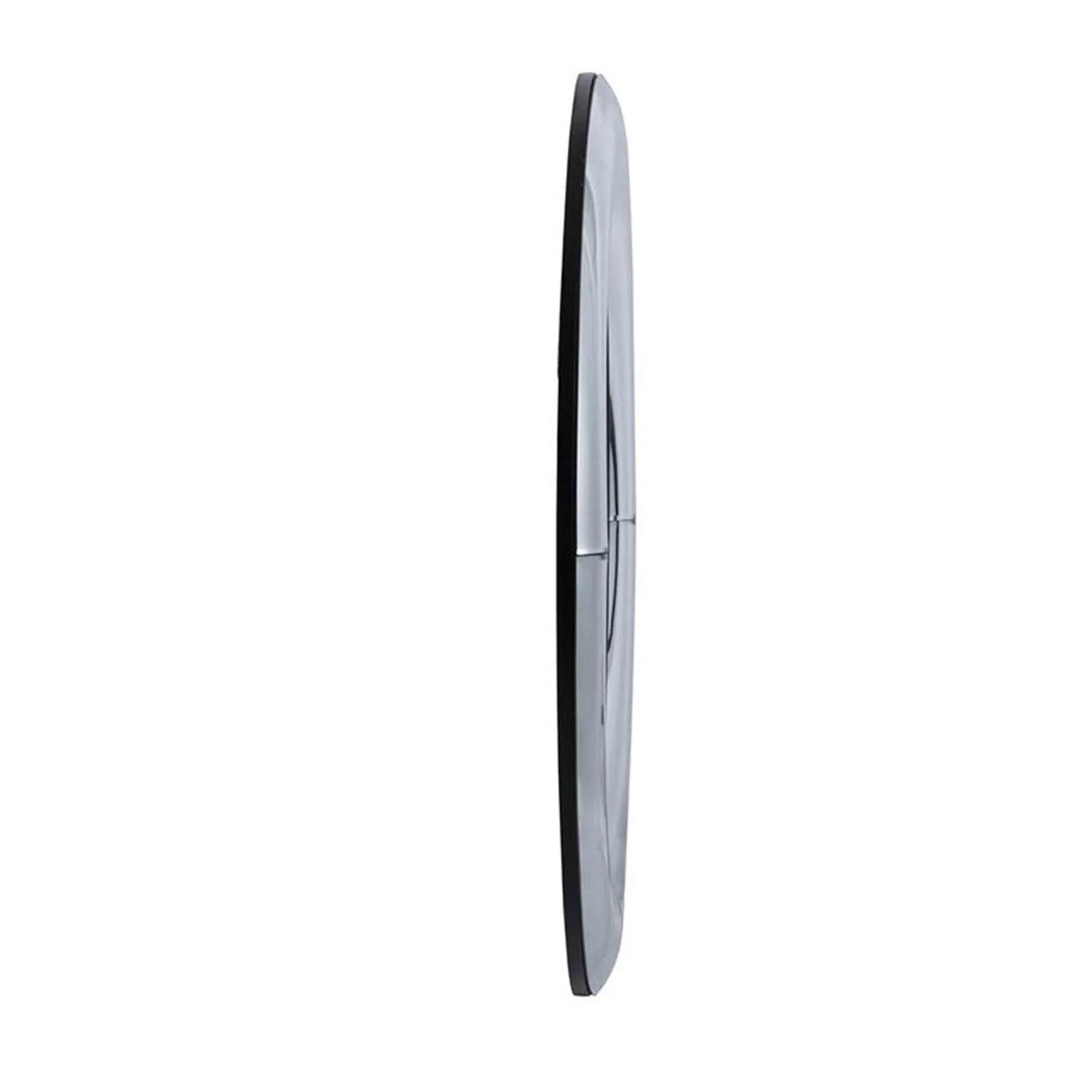 32″ Silver Round Curved Frame Accent Mirror — view 4