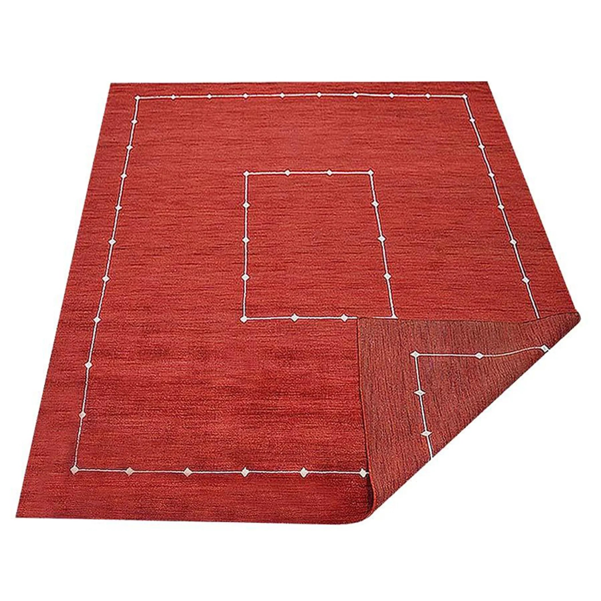 Rugsotic Carpets Hand Knotted Loom Wool Area Rug Geometric — view 4