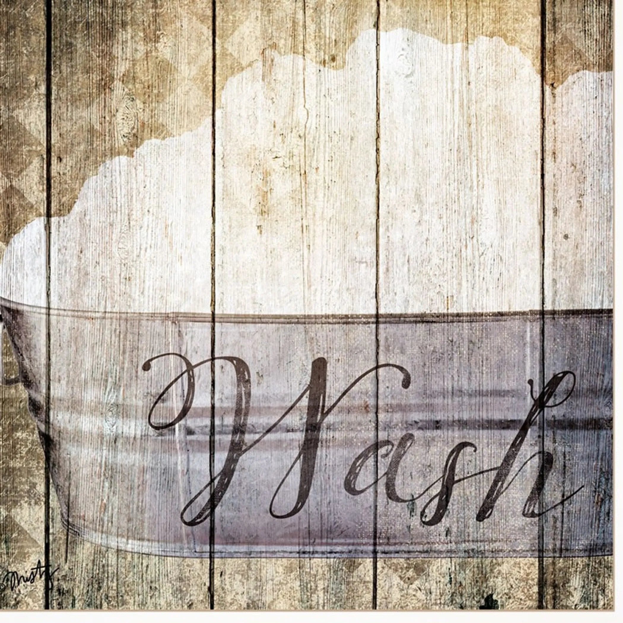 Set Of Three Wash 1 White Framed Print Bathroom Wall Art — view 4