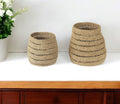 Set of Two 18″ Brown Wicker Basket