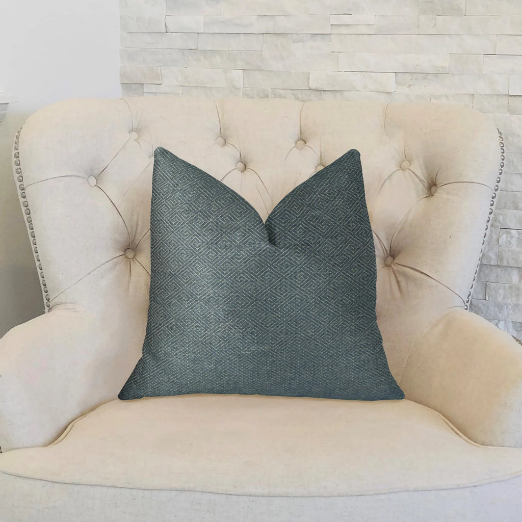 Plutus Montesano Blue Handmade Luxury Pillow — view 2