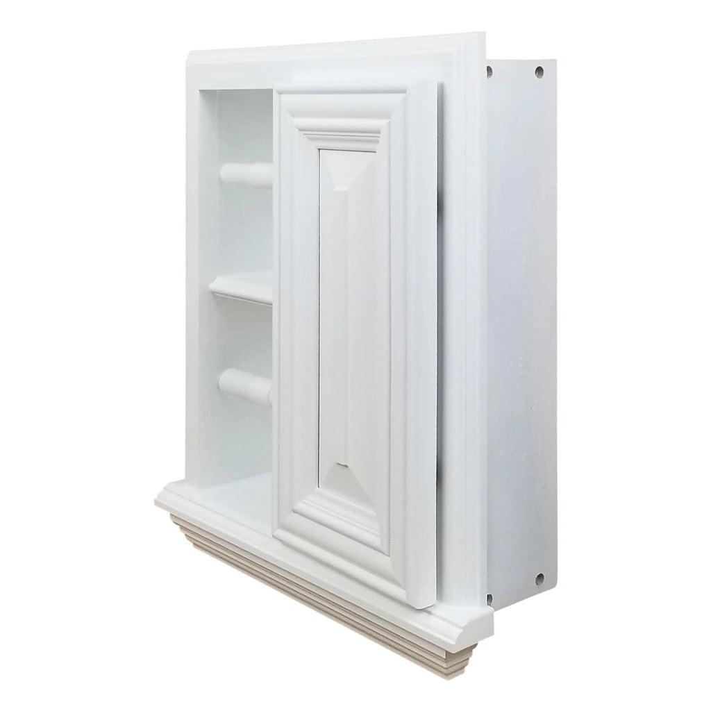 Haile Solid Wood Recessed Toilet Paper Holder with Cabinet — view 4