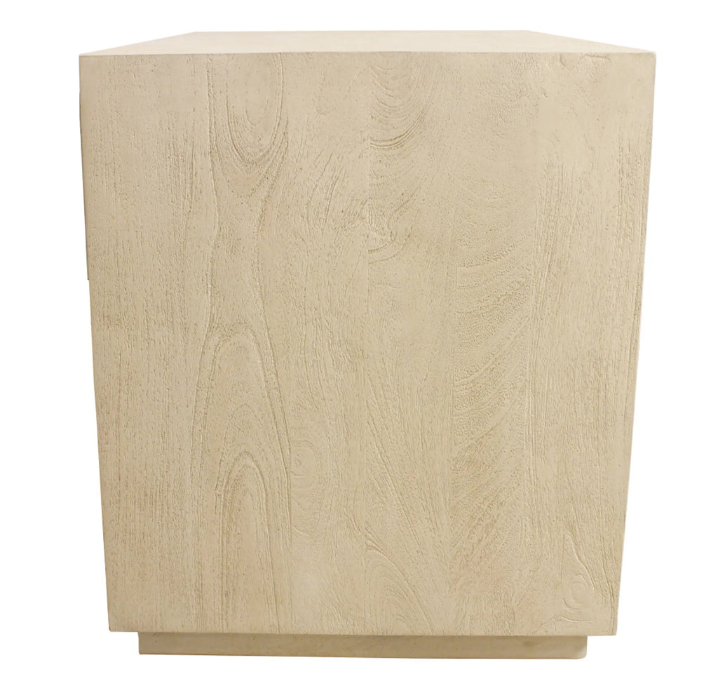 24″ Natural One Drawer Solid Wood Nightstand — view 4