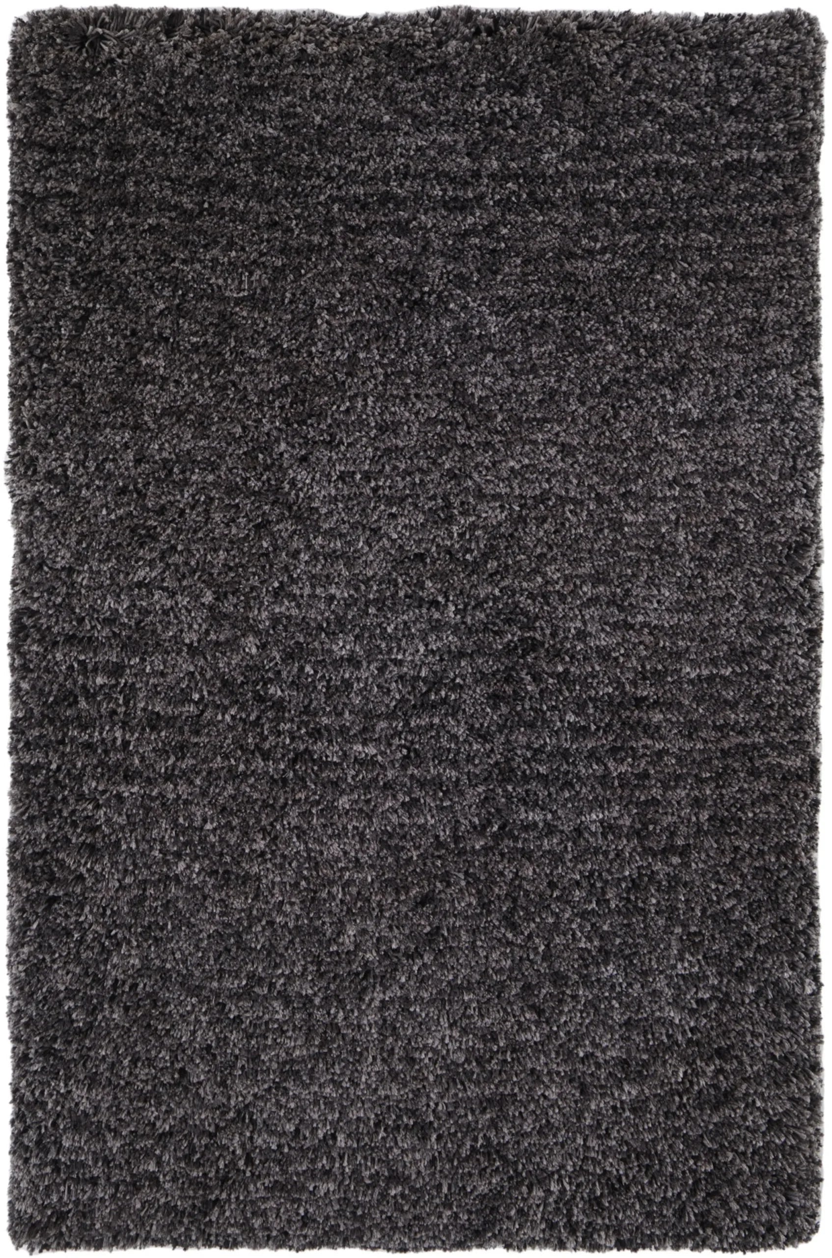 4′ X 6′ Black Shag Hand Tufted Area Rug — view 2