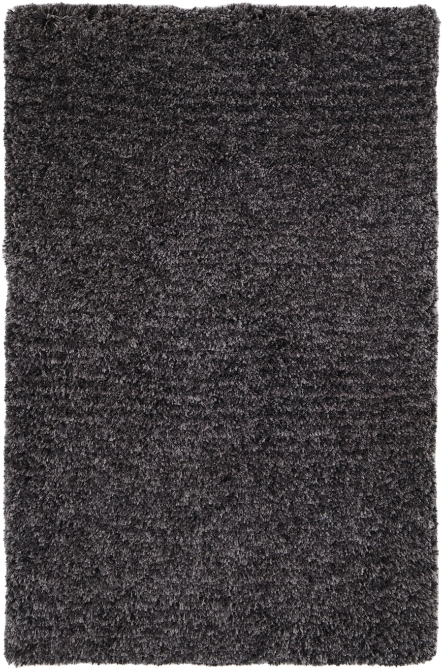 4′ X 6′ Black Shag Hand Tufted Area Rug — view 2