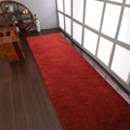 Rugsotic Carpets Hand Knotted Loom Wool Runner Area Rug Solid