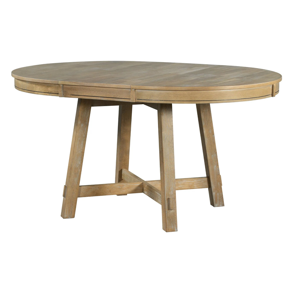 Farmhouse Round Extendable Dining Table — view 4
