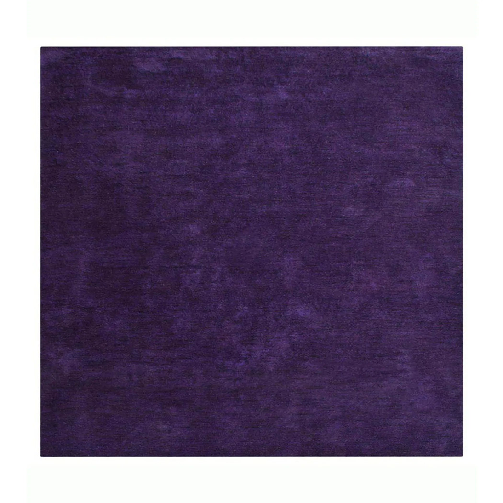 Rugsotic Carpets Hand Knotted Loom Silk 10’x10′ Square Area Rug Solid — view 2