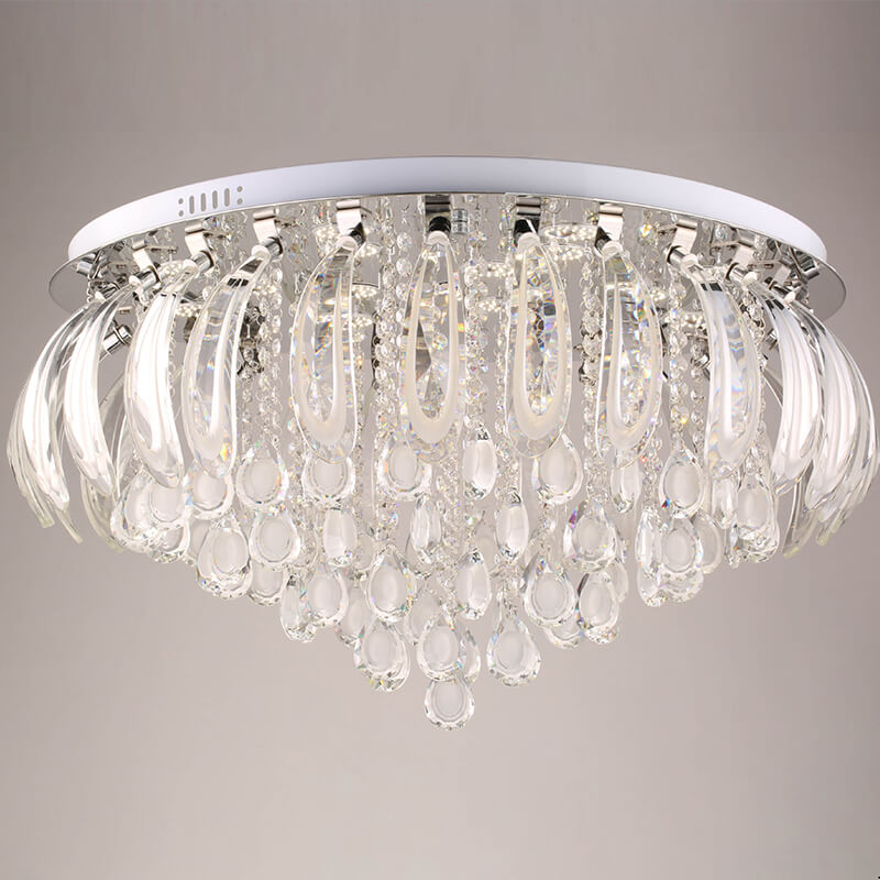 Flush Mount Ceiling Light Black Mam Crystal MOV04