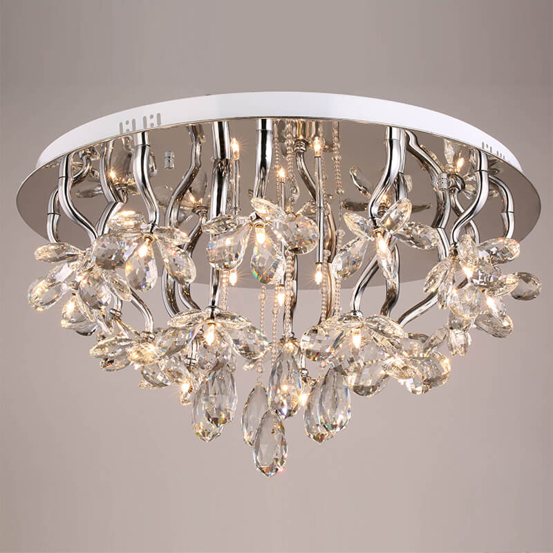 Flush Mount Ceiling Light Black Mam Crystal MOV05