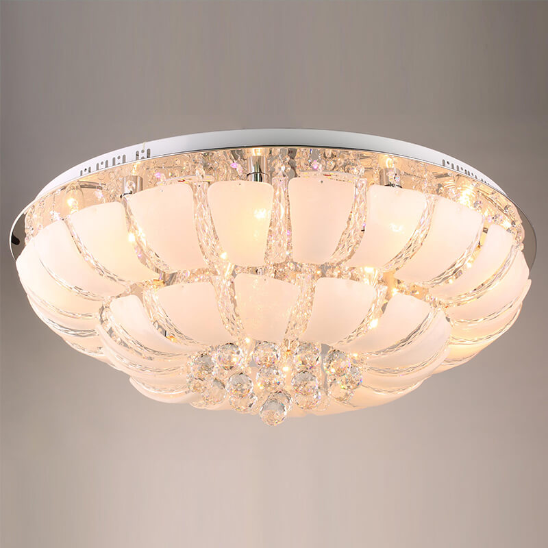 Flush Mount Ceiling Light Black Mam Crystal MOV07