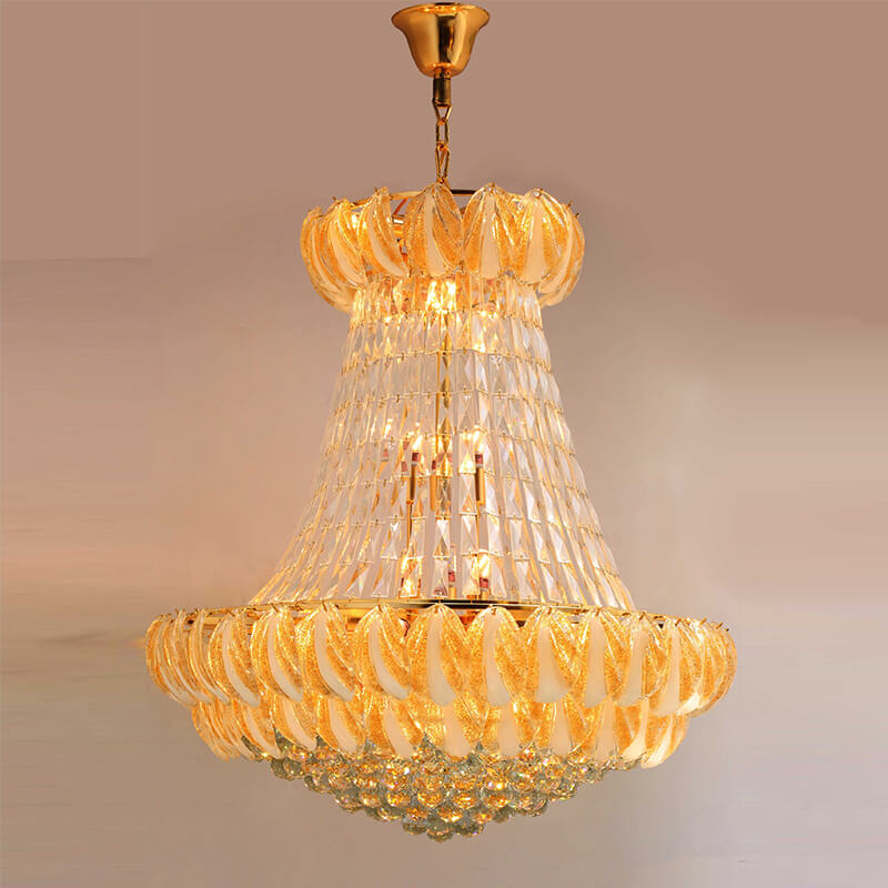 Living Room Pendant Light Black Chum Crystal PLK05