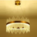 Living Room Pendant Light Black Chum Crystal PLK09