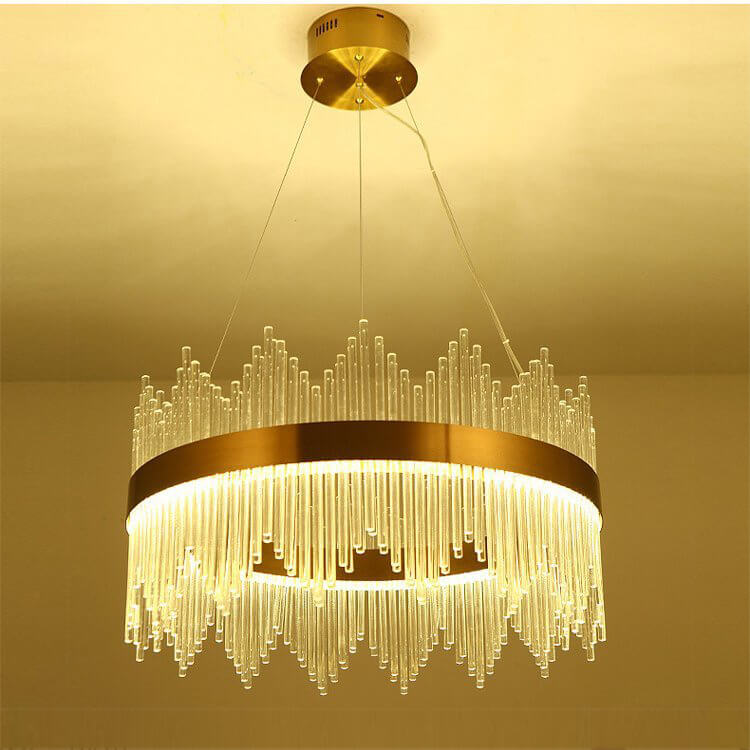 Living Room Pendant Light Black Chum Crystal PLK09