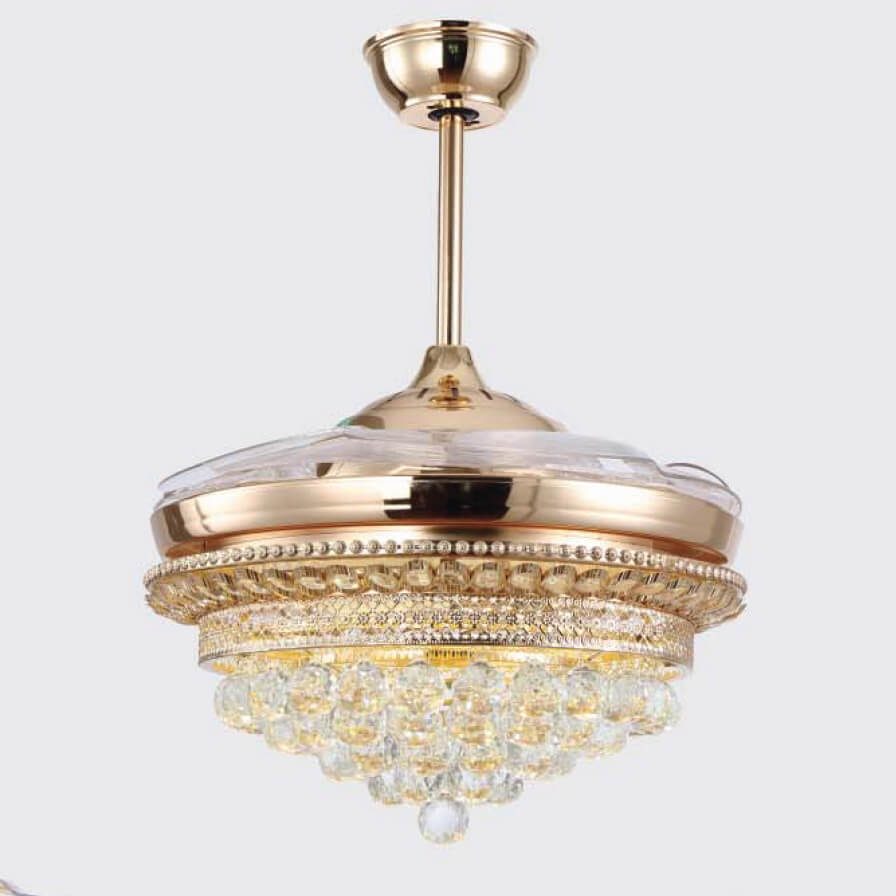 Retractable Blade Ceiling Fan with Light QDR12
