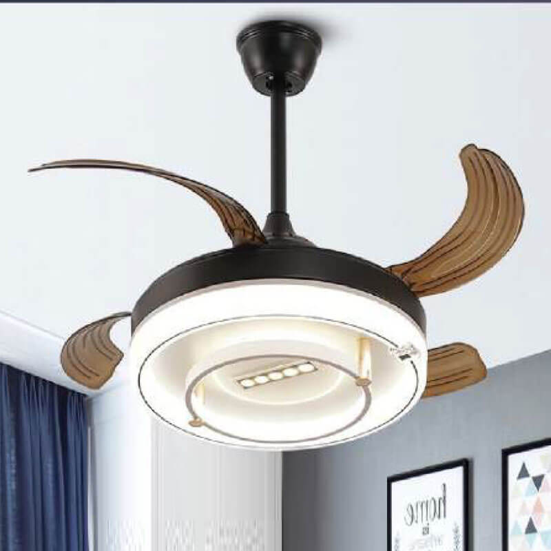 Retractable Blade Ceiling Fan with Light QDR51