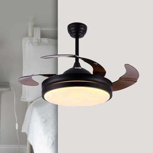Retractable Blade Ceiling Fan with Light QDX37