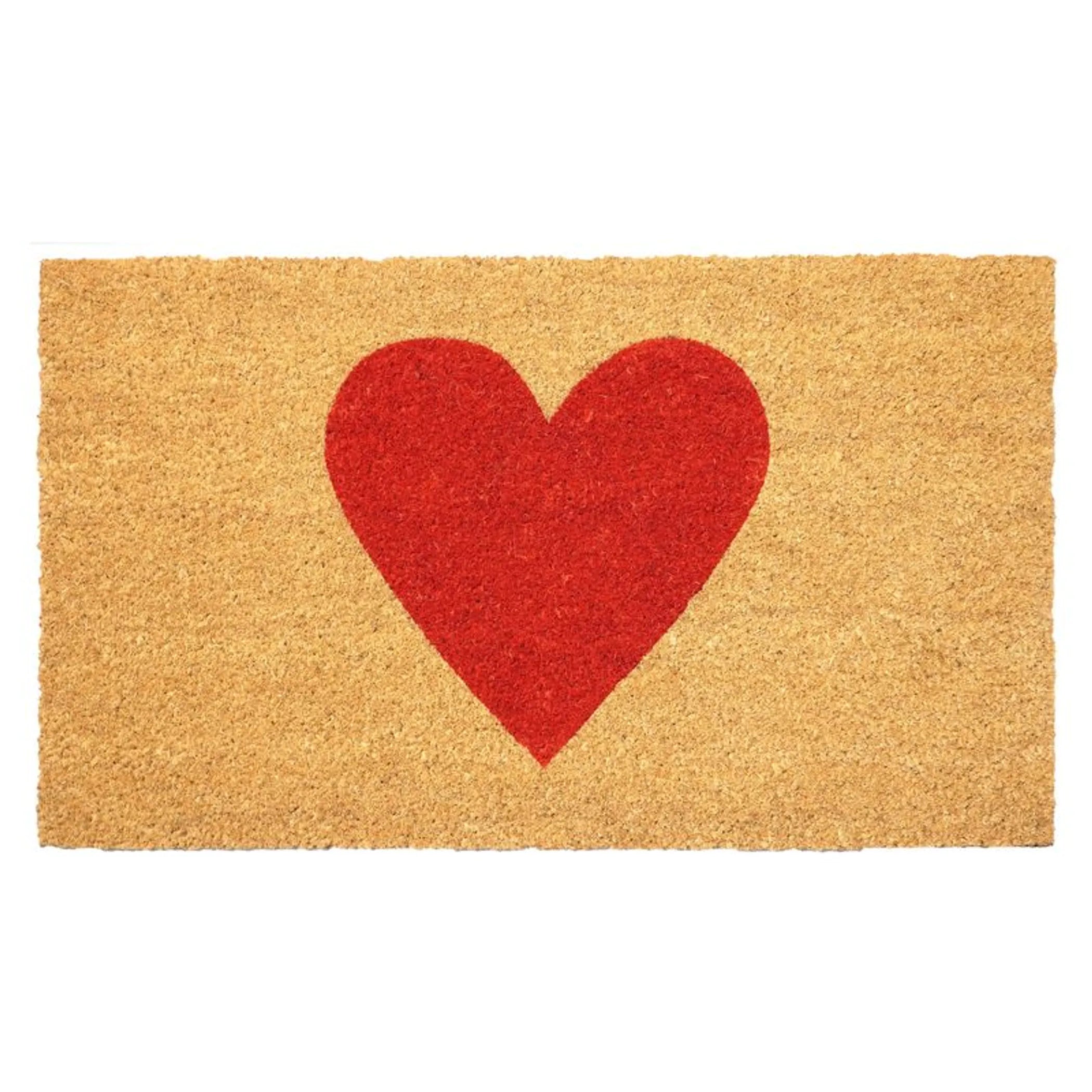 Heart Outdoor Coir Door Mat — view 2