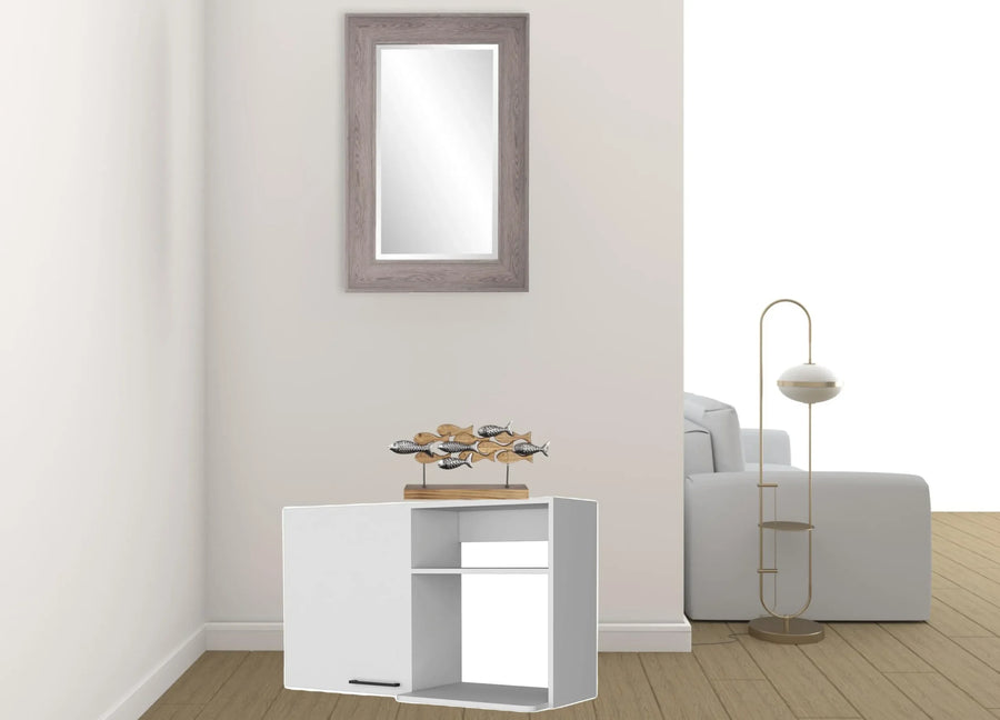 39″ White Accent Cabinet With Two Shelves — view 2