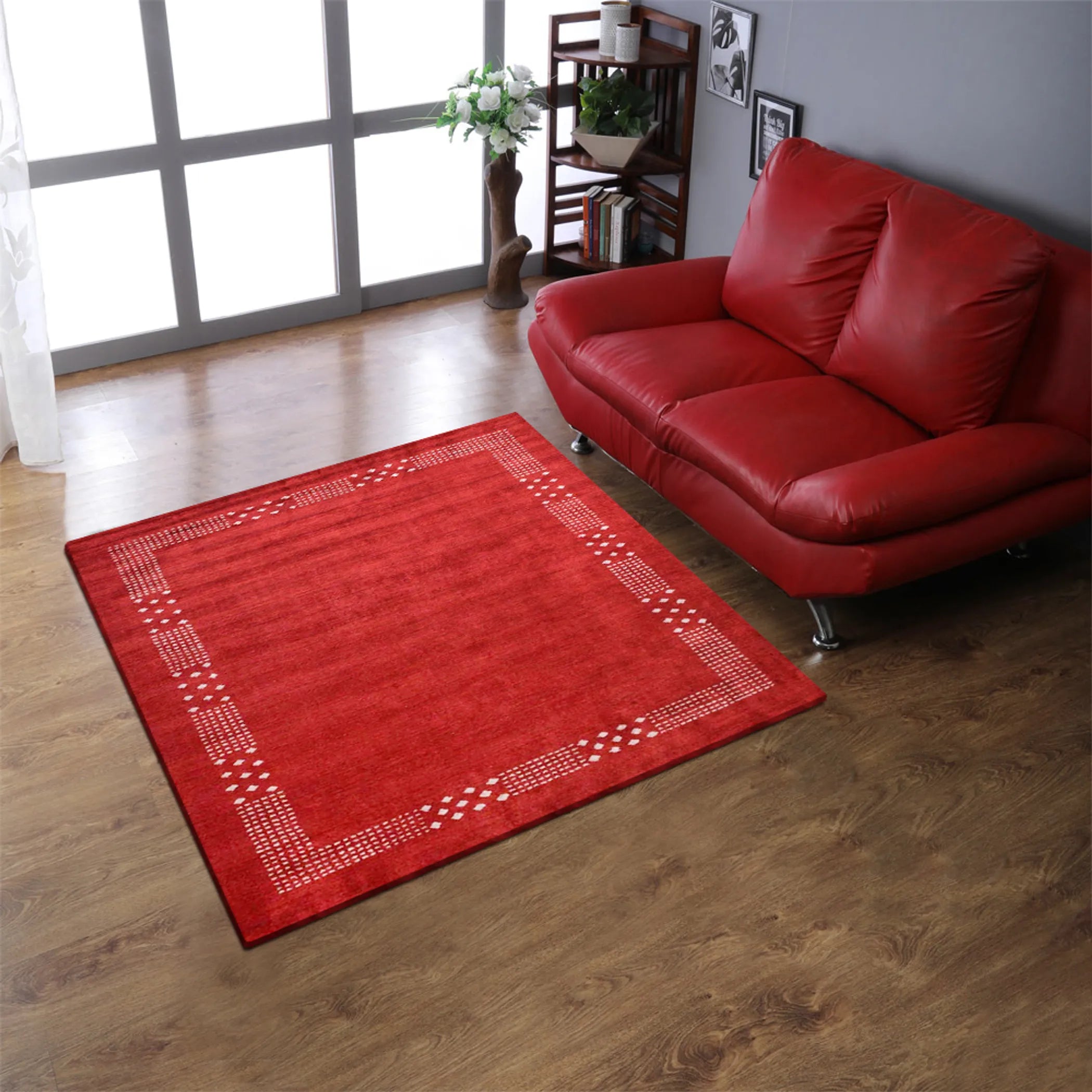 Rugsotic Carpets Hand Knotted Loom Silk Mix 10’x10′ Square Area Rug