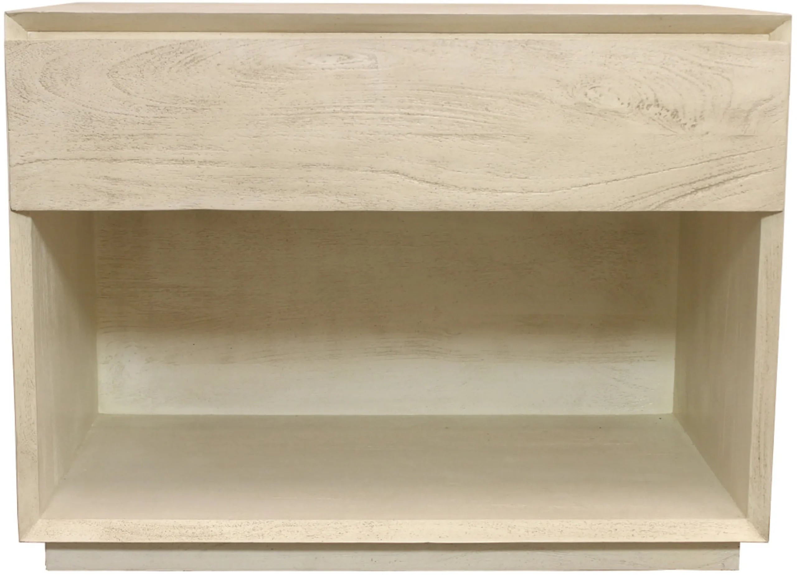 24″ Natural One Drawer Solid Wood Nightstand — view 2
