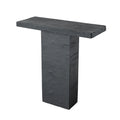 Black Rectangular Coffee Table With Pedestal Base