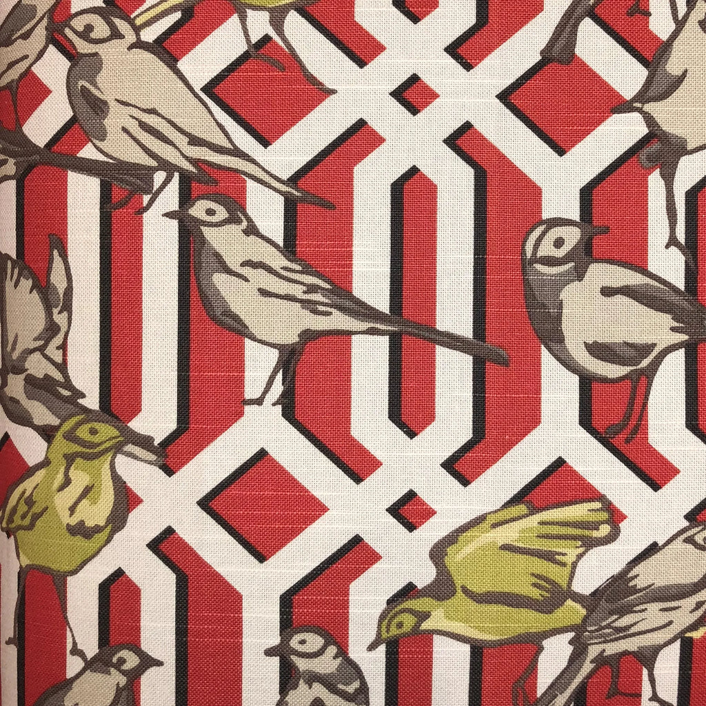 Plutus Bird Forest Multicolor Luxury Throw Pillow — view 3
