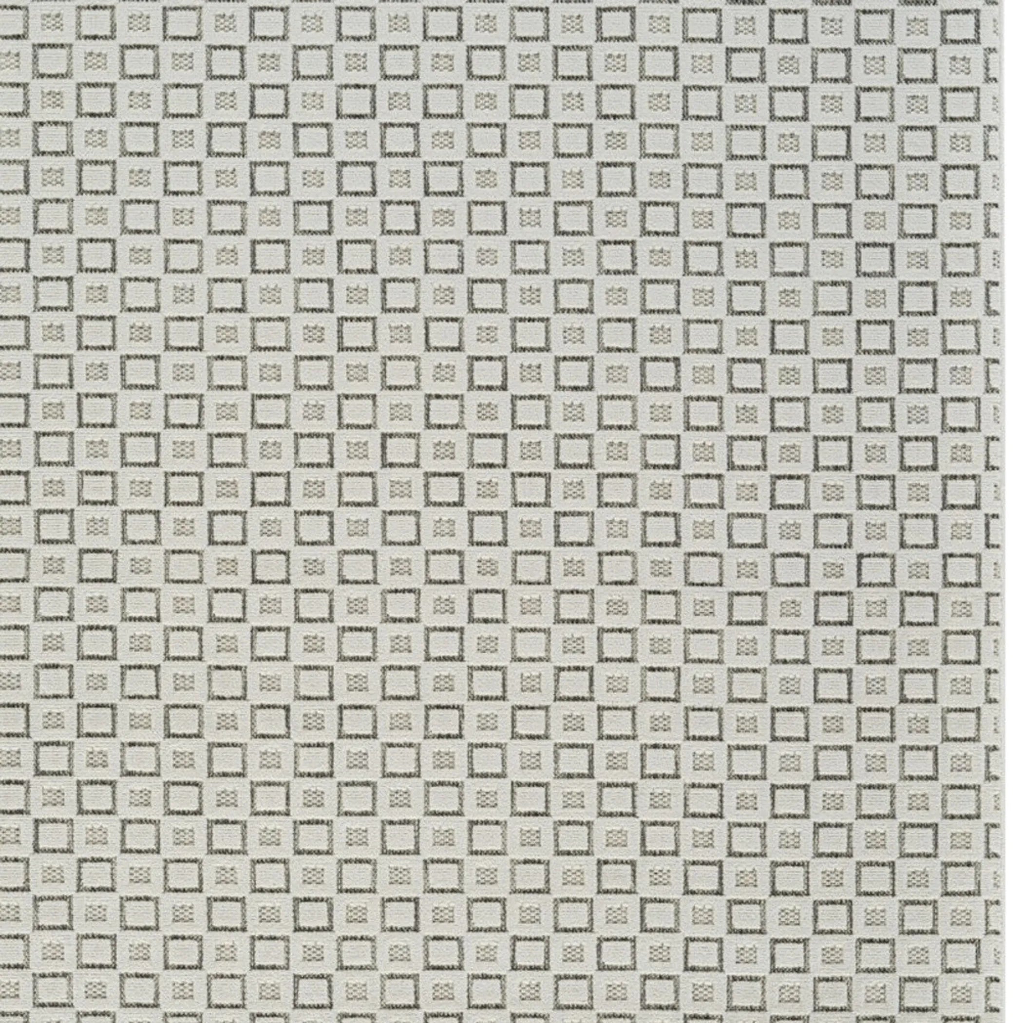 6′ X 9′ Cream and Beige Geometric Distressed Indoor Outdoor Area Rug — view 4